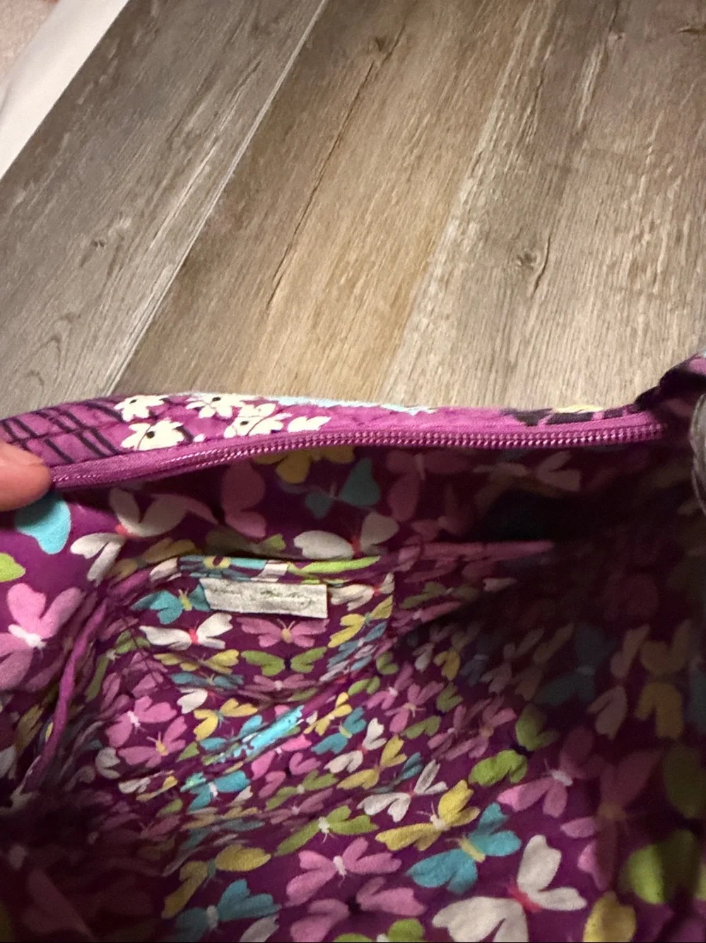 Vera Bradley Flutterby Hipster crossbody bag, featuring a quilted design
